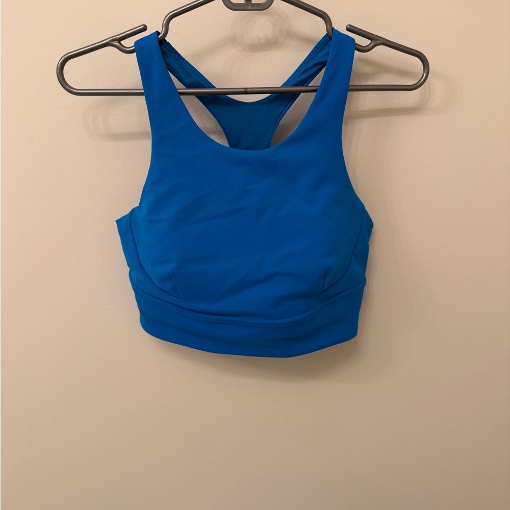 Lululemon Wunder Train Long-Line Sports Bra Size 10 Poolside